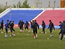 Фоторепортаж с предматчевой тренировки «Иртыша»