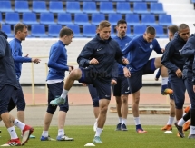 Фоторепортаж с предматчевой тренировки «Иртыша»