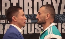 Полное видео финальной дуэли взглядов Головкина и Мартиросяна перед боем