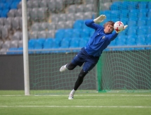 Фоторепортаж с тренировки сборной Казахстана в Астане