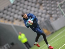 Фоторепортаж с тренировки сборной Казахстана в Астане