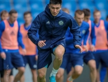 Фоторепортаж с тренировки сборной Казахстана в Астане