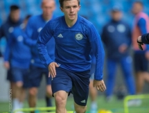 Фоторепортаж с тренировки сборной Казахстана в Астане