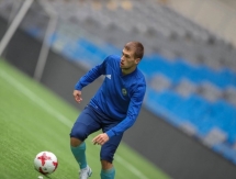 Фоторепортаж с тренировки сборной Казахстана в Астане