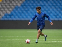 Фоторепортаж с тренировки сборной Казахстана в Астане