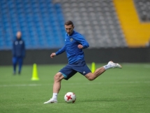 Фоторепортаж с тренировки сборной Казахстана в Астане