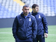 Фоторепортаж с предматчевой тренировки сборной Азербайджана в Астане