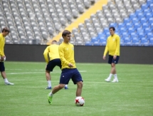 Фоторепортаж с предыгровой тренировки сборной Казахстана