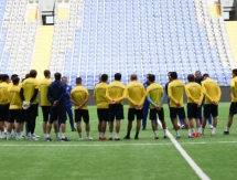 Фоторепортаж с предыгровой тренировки сборной Казахстана