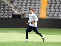 Фоторепортаж с предыгровой тренировки сборной Казахстана до 20 лет