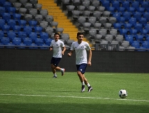 Фоторепортаж с предыгровой тренировки сборной Казахстана до 20 лет