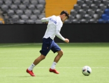 Фоторепортаж с предыгровой тренировки сборной Казахстана до 20 лет