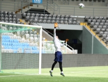 Фоторепортаж с предыгровой тренировки сборной Казахстана до 20 лет