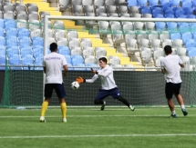 Фоторепортаж с предыгровой тренировки сборной Казахстана до 20 лет