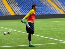 Фоторепортаж с предыгровой тренировки молодежной сборной Казахстана 