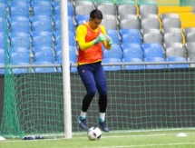 Фоторепортаж с предыгровой тренировки молодежной сборной Казахстана 