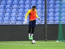 Фоторепортаж с предыгровой тренировки молодежной сборной Казахстана 