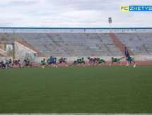 Фоторепортаж с предыгровой тренировки «Жетысу Б» в Темиртау