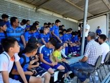 Фоторепортаж с посещения Сейдахметом и Зайнутдиновым футбольного центра «Тараз»