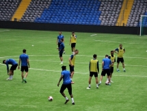 Фоторепортаж с предыгровой тренировки «Иртыша» в Астане