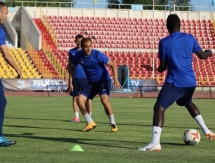 Фоторепортаж с предыгровой тренировки «Акжайыка» в Шымкенте