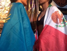 Казахстанская «GGG среди женщин» прошла взвешивание перед боем в США