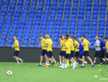 Фоторепортаж с тренировки «Астаны» перед матчем с «Сутьеской»