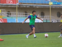 Фоторепортаж с предыгровой тренировки «Жетысу» в Алматы