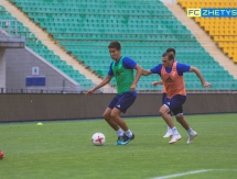 Фоторепортаж с предыгровой тренировки «Жетысу» в Алматы