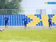 Фоторепортаж с предыгровой тренировки «Жетысу Б»