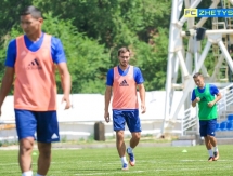 Фоторепортаж с предыгровой тренировки «Жетысу Б»