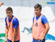 Фоторепортаж с предыгровой тренировки «Жетысу Б»