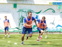 Фоторепортаж с предыгровой тренировки «Жетысу Б»