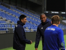 Фоторепортаж с тренировки «Астаны» перед матчем с «Мидтьюлландом»