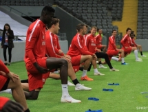 Фоторепортаж с тренировки «Мидтьюлланда» перед матчем с «Астаной»