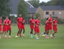 Фоторепортаж с тренировки «Мидтьюлланда» перед матчем с «Астаной»