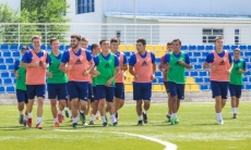 Фоторепортаж с предыгровой тренировки «Жетысу Б»