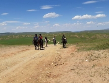 Министр Мухамедиулы и известные казахстанцы участвовали в конном пробеге в Алматинской области