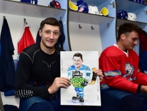 Игроки «Барыса» получили шаржи