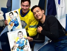 Игроки «Барыса» получили шаржи