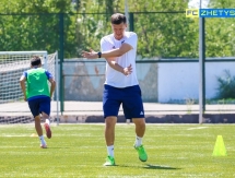 Фоторепортаж с предыгровой тренировки «Жетысу Б»