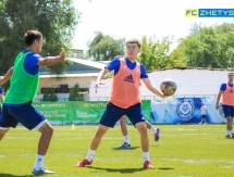 Фоторепортаж с предыгровой тренировки «Жетысу Б»