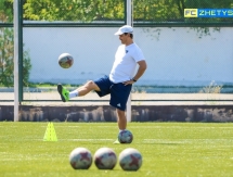 Фоторепортаж с предыгровой тренировки «Жетысу Б»