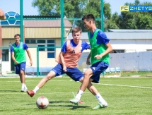Фоторепортаж с предыгровой тренировки «Жетысу Б»