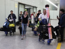 Болельщики встретили Вишневскую в аэропорту