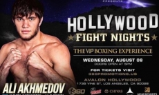 Казахстанский нокаутер представил афишу главного боя вечера в Голливуде со своим участием