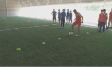 Спорткомплекс подарили юным футболистам из Шымкента