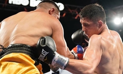 Казахстанский боксер показал видео убойного момента своего боя