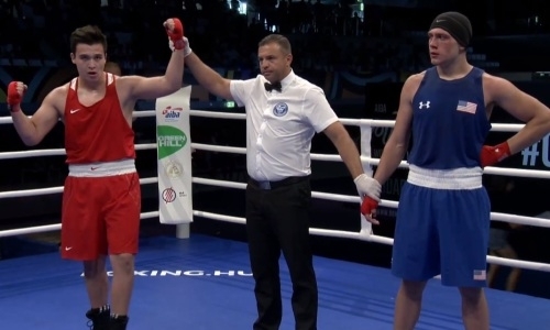 Видео избиения и нокаута американца казахстанским боксером за две минуты