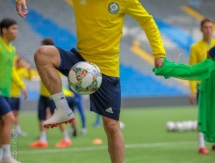 Фоторепортаж с тренировки сборной Казахстана